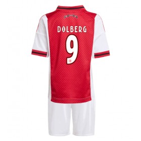 Baby Fußballbekleidung Ajax Kasper Dolberg #9 Heimtrikot 2025-26 Kurzarm (+ kurze hosen)